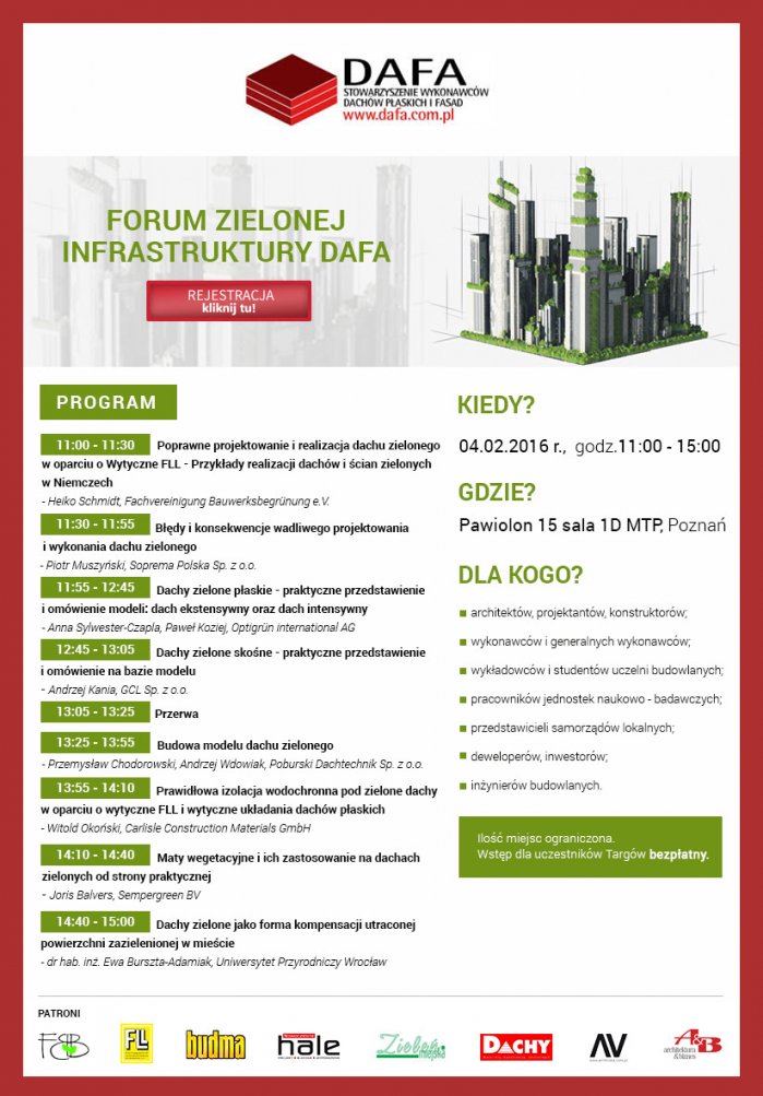 Aktualności - Forum Zielonej Infrastruktury DAFA - 4.02.2016