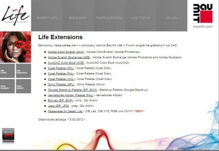 Aktualno������������������������������������������������������ci - Narzędzia systemu kolorów Baumit Life dostępne także online!